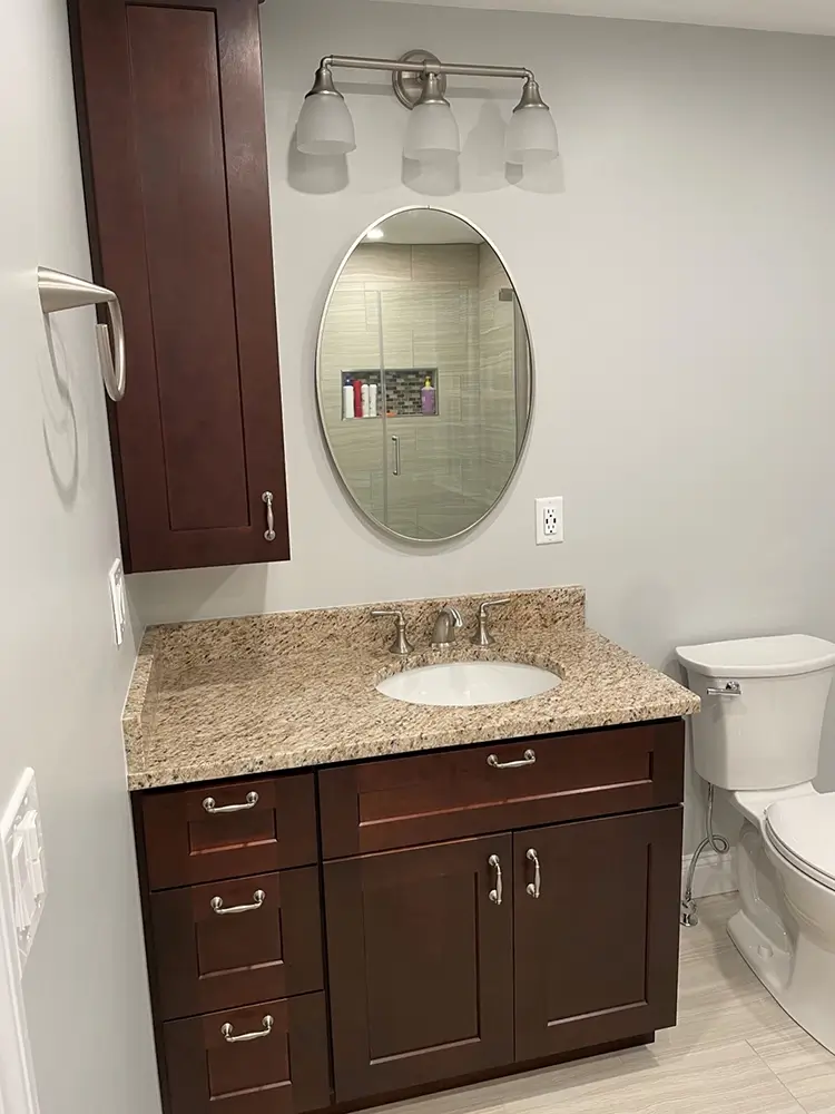 Remodeled bathroom vanity